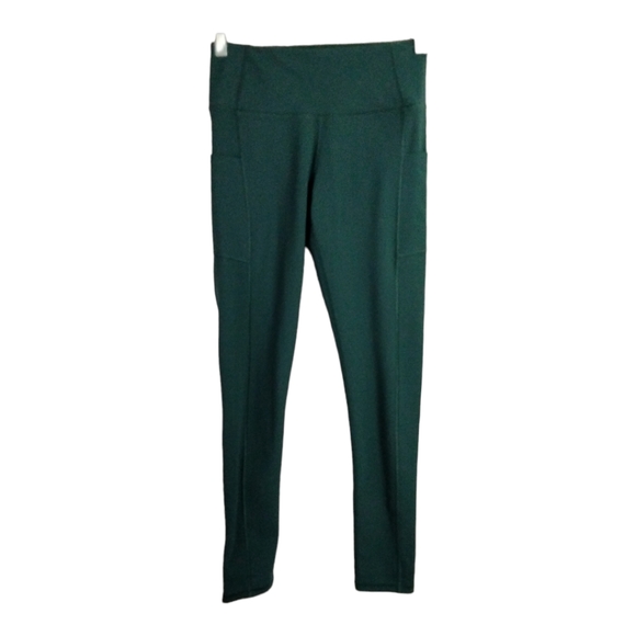 Ewedoos Women'S Yoga Pants with Thigh Pockets Small Dark Green Fleece Feel - Picture 5 of 16